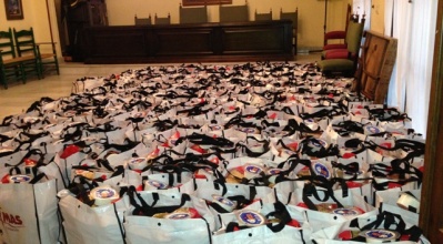 The Social Assistance distributed 300 bags of food