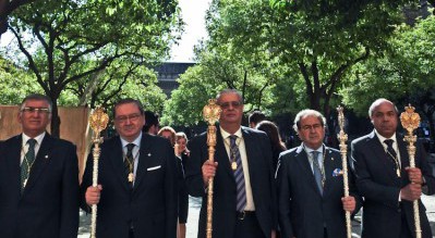 Participación en la procesión del Corpus Christi