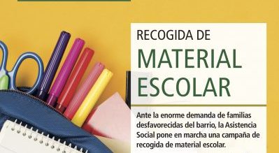 Campaña de recogida de material escolar para familias necesitadas